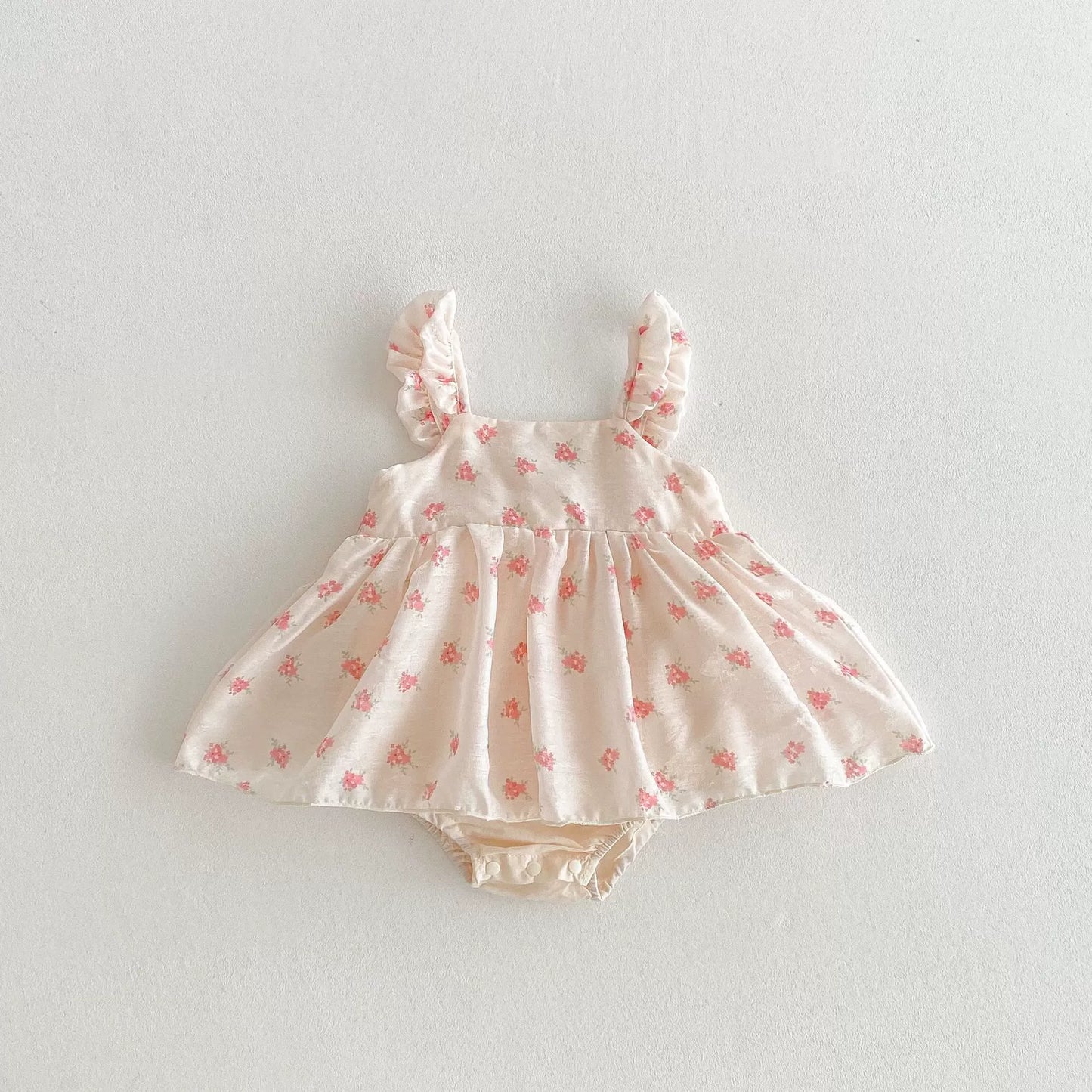 Summer Arrival Baby Girls Sleeveless Pink Flowers Pattern Dress Design Onesies, MyKids-USA®, Baby One-Pieces, MyKids-USA - - - - - - -