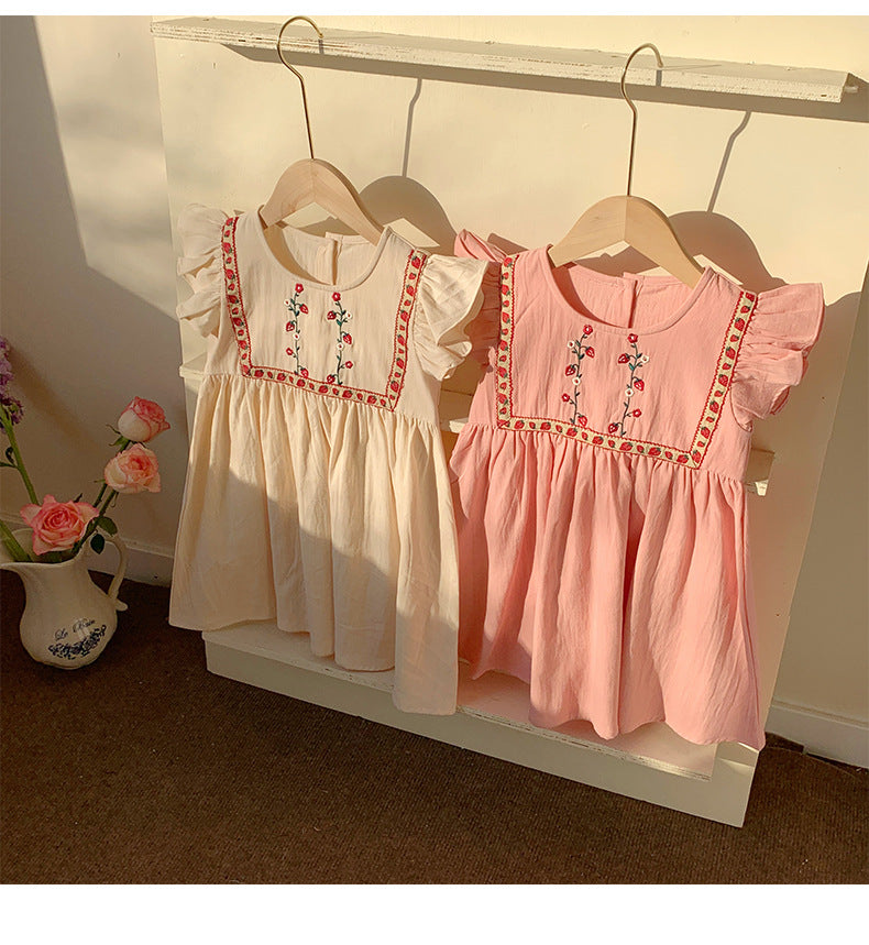 Summer Arrival Baby Kids Girls Vintage Sleeveless Flowers Pattern Dress, MyKids-USA®, Baby & Toddler Dresses, MyKids-USA - - - - - - -