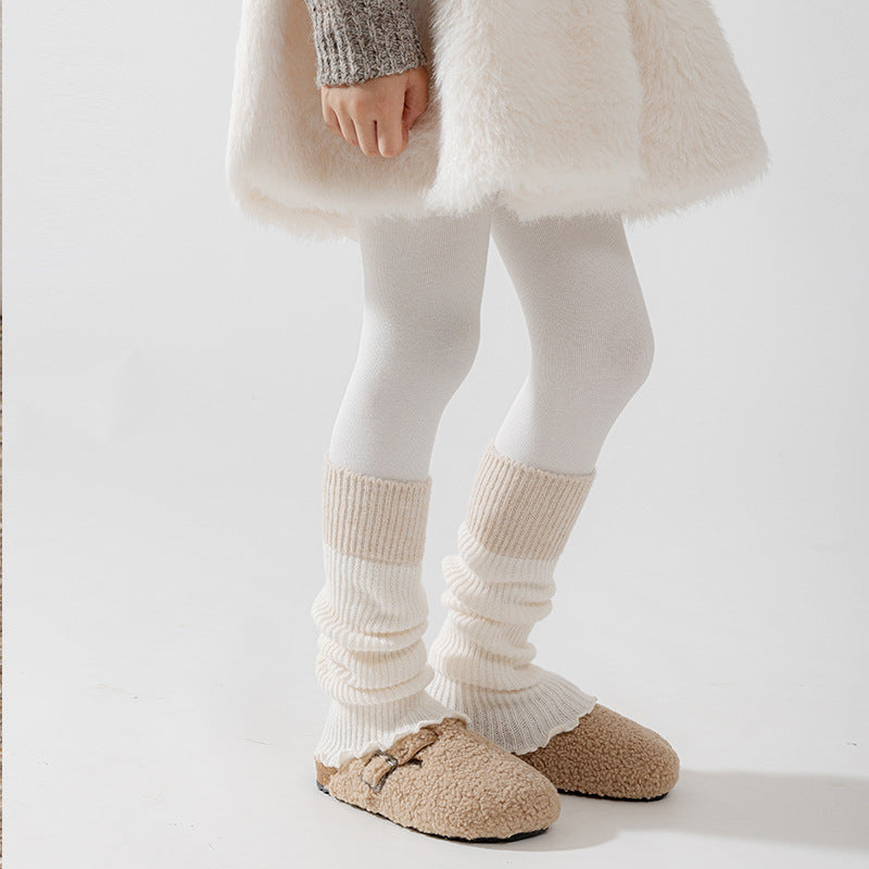 Winter and Autumn Baby Kids Girls Breathable Color Patchwork Legs Sleeves Socks, MyKids-USA®, Baby & Toddler Socks & Tights, MyKids-USA - Size/Age - Average Size (0-12Y) - Color - White - - - TR2601181618-F.