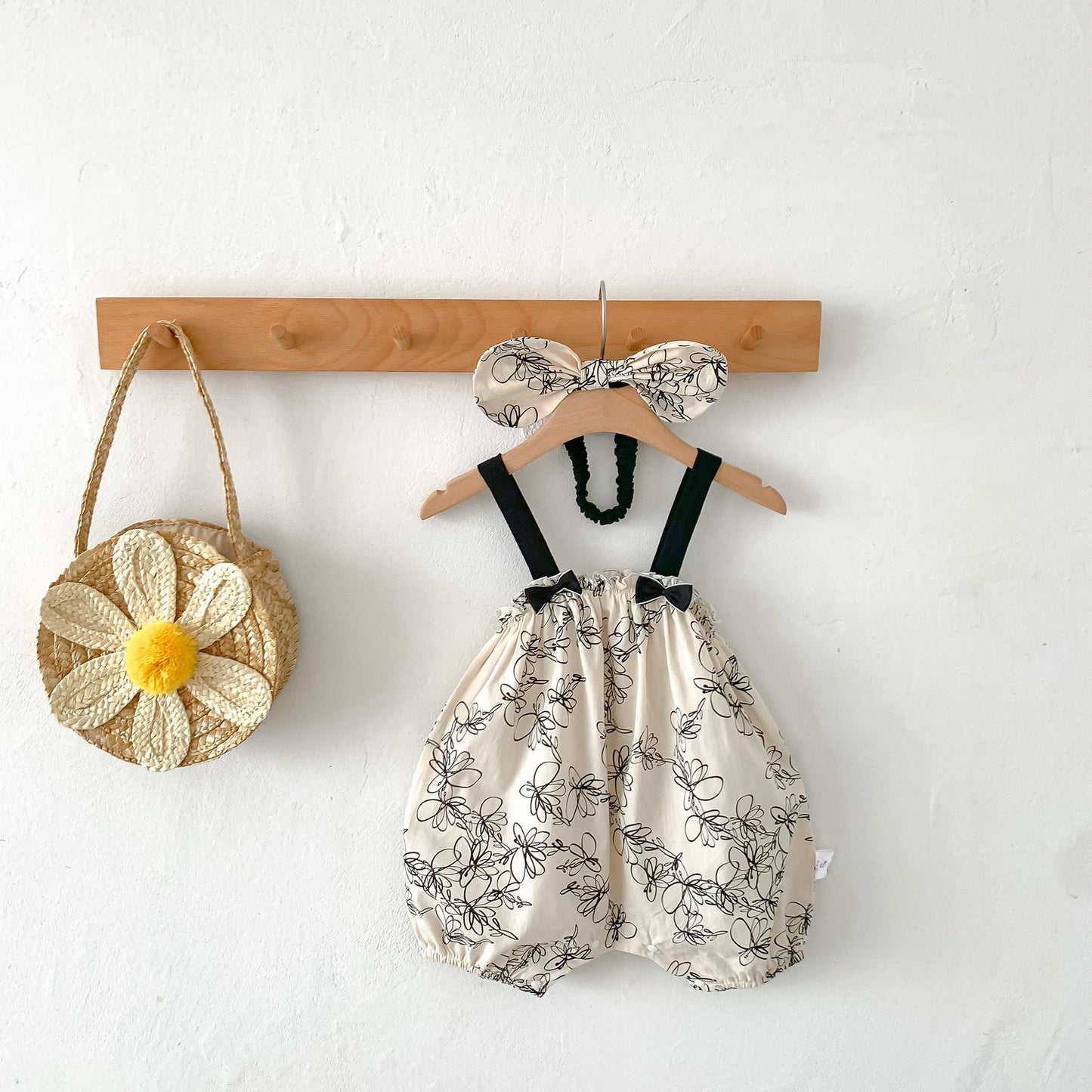 Summer Design Baby Girls Abstract Floral Pattern Sleeveless Strap Onesies, MyKids-USA®, Baby One-Pieces, MyKids-USA - - - - - - -