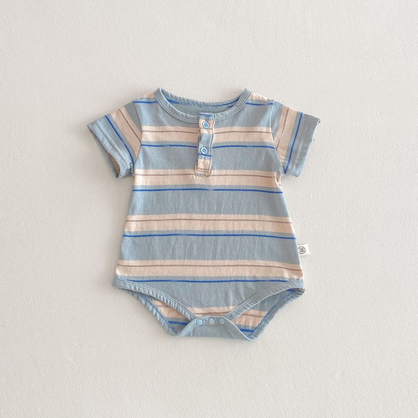 Summer Arrival Baby Boys Striped Short Sleeves Onesies, MyKids-USA®, Baby One-Pieces, MyKids-USA - - - - - - -