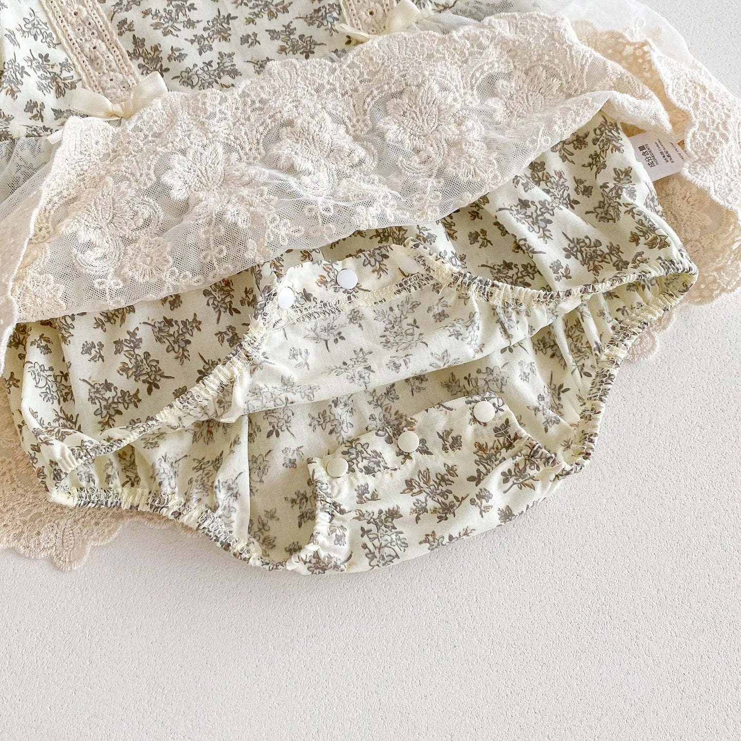 Summer Baby Girls Vintage Floral Short Sleeves Lace Mesh Princess Onesie Dress, MyKids-USA®, Baby & Toddler Dresses, MyKids-USA - - - - - - -