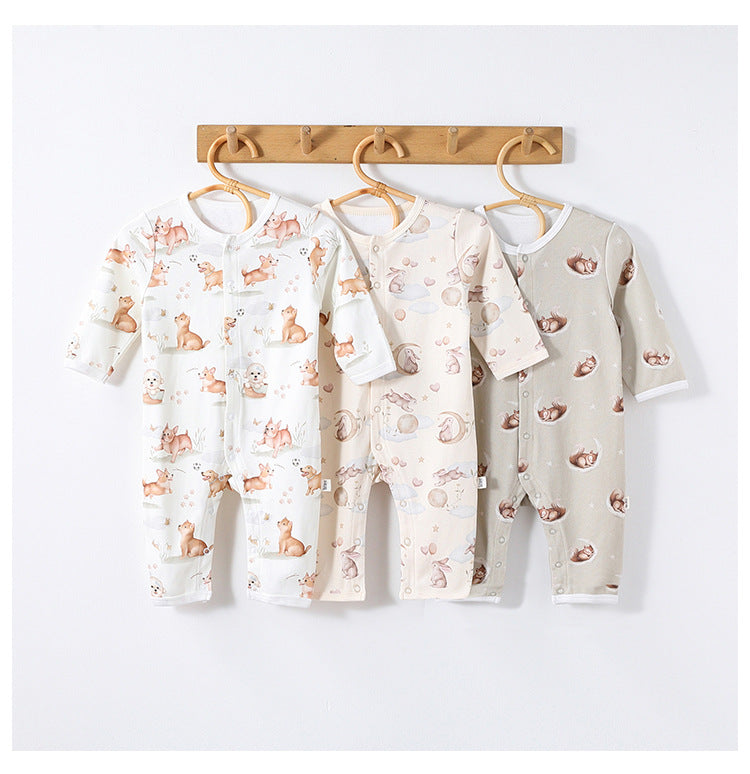 Autumn and Spring Arrival Baby Unisex Simple Animals Pattern Long Sleeves Rompers, MyKids-USA®, Baby One-Pieces, MyKids-USA - - - - - - -