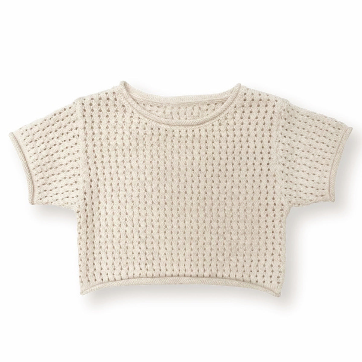 Summer Hot Selling Baby Kids Short Sleeves Plain Hollow-out Knitted Top and Pants Casual Clothing Set, MyKids-USA®, Baby & Toddler Outfits, MyKids-USA - Size/Age - 66 (3-6M) - Color - White - - - TR2505202334-B