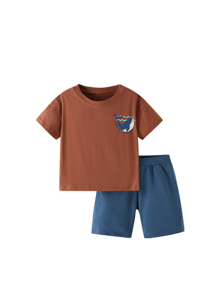 Summer Baby Kids Animals Cartoon Pattern T-shirt and Shorts Clothing Set for Boys, MyKids-USA®, Baby & Toddler Outfits, MyKids-USA - - - - - - -
