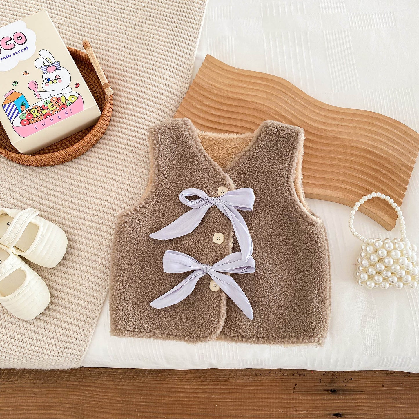 Adorable Infant Baby Girls Fleece Sleeveless Single Breasted Sweater Vest, MyKids-USA®, Baby & Toddler Outerwear, MyKids-USA - - - - - - -