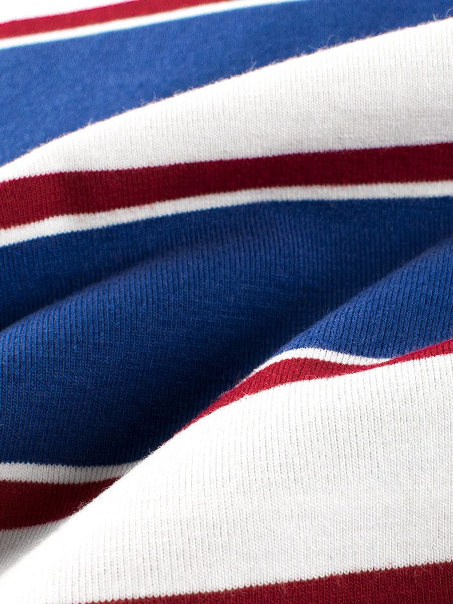 Summer Arrival Children Boys And Girls’ Vintage Striped Loose Short Sleeves T-Shirt In European And American Style For Summer, MyKids-USA®, Baby & Toddler Tops, MyKids-USA - - - - - - -