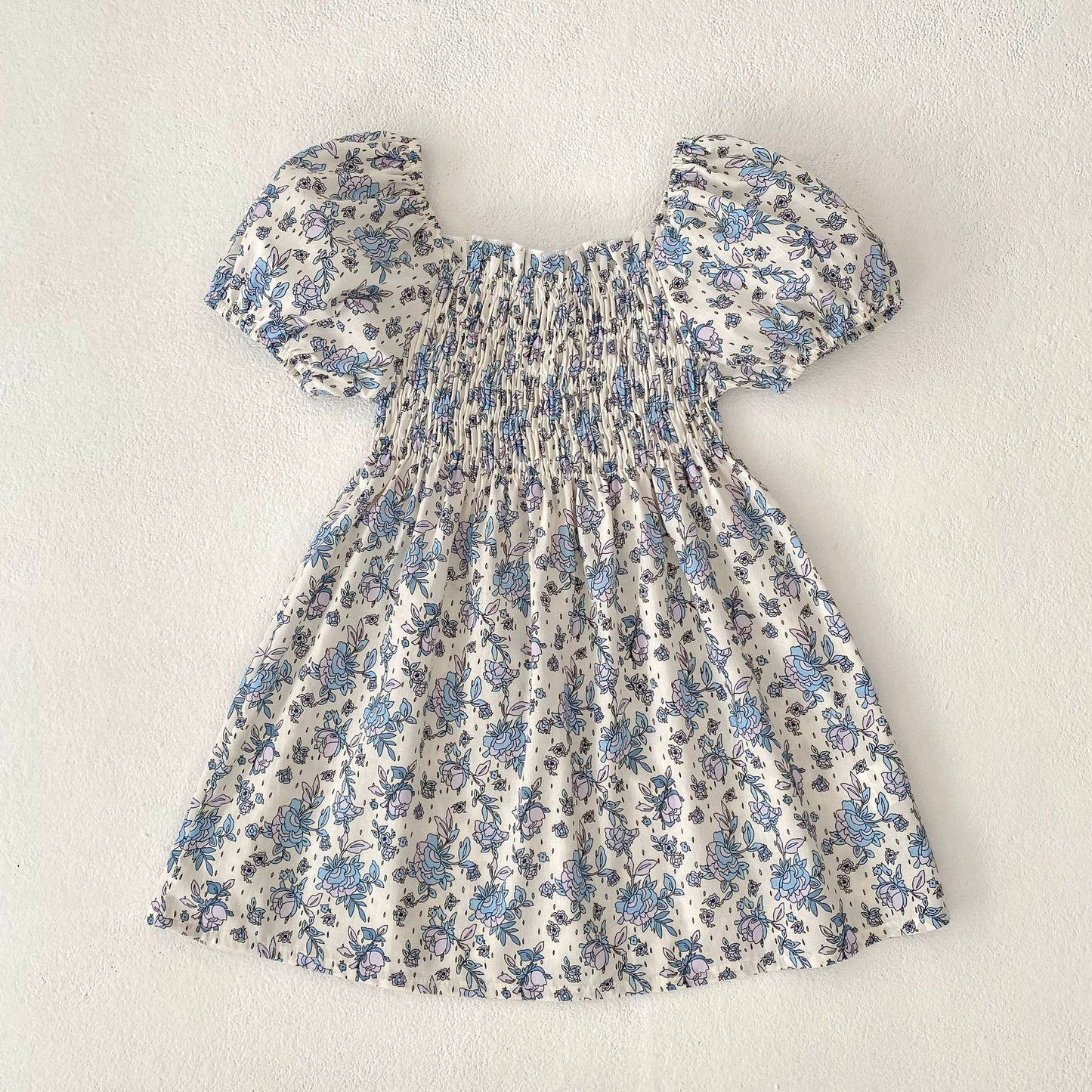 Summer Baby Girls French-style Flowers Pattern Short-sleeved Onesies and Dress – Princess Sister Matching, MyKids-USA®, Baby One-Pieces, MyKids-USA - - - - - - -