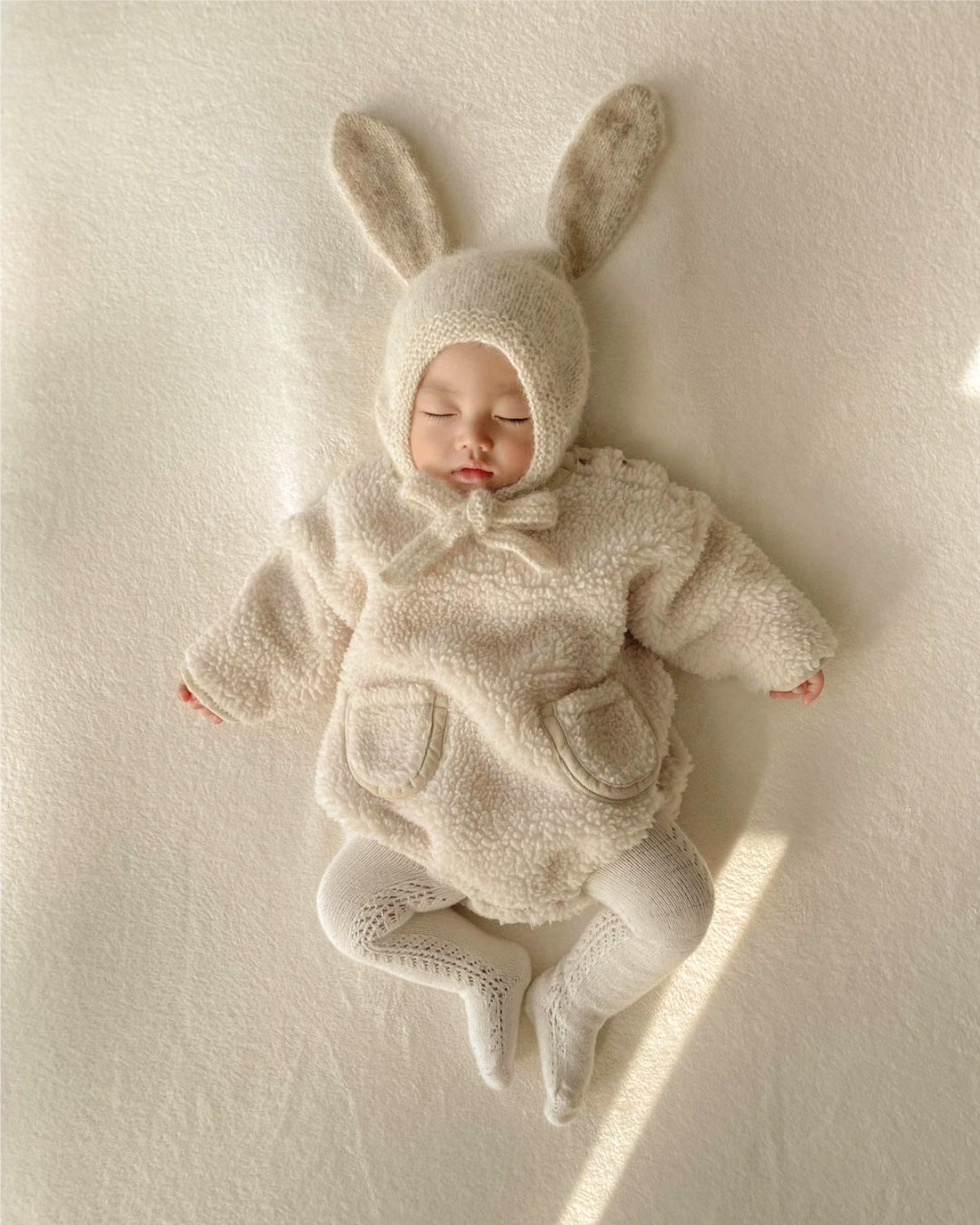 Infant Baby Solid Thick Warm Long Sleeve Combo Two Pockets One Piece In Winter ( Not Include Hat ), MyKids-USA®, Baby One-Pieces, MyKids-USA - Size/Age - 66 (3-6M) - Color - Beige - - - QQ2310251637-A.