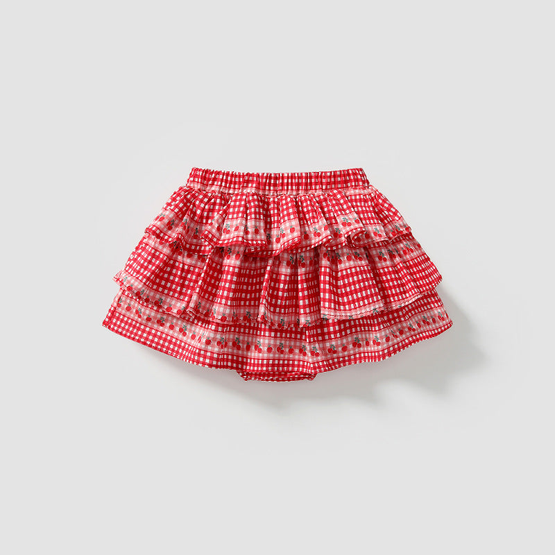Summer Hot Selling Kids Girls Fruits Pattern Casual Plaid Skirt, MyKids-USA®, Skirts, MyKids-USA - - - - - - - .