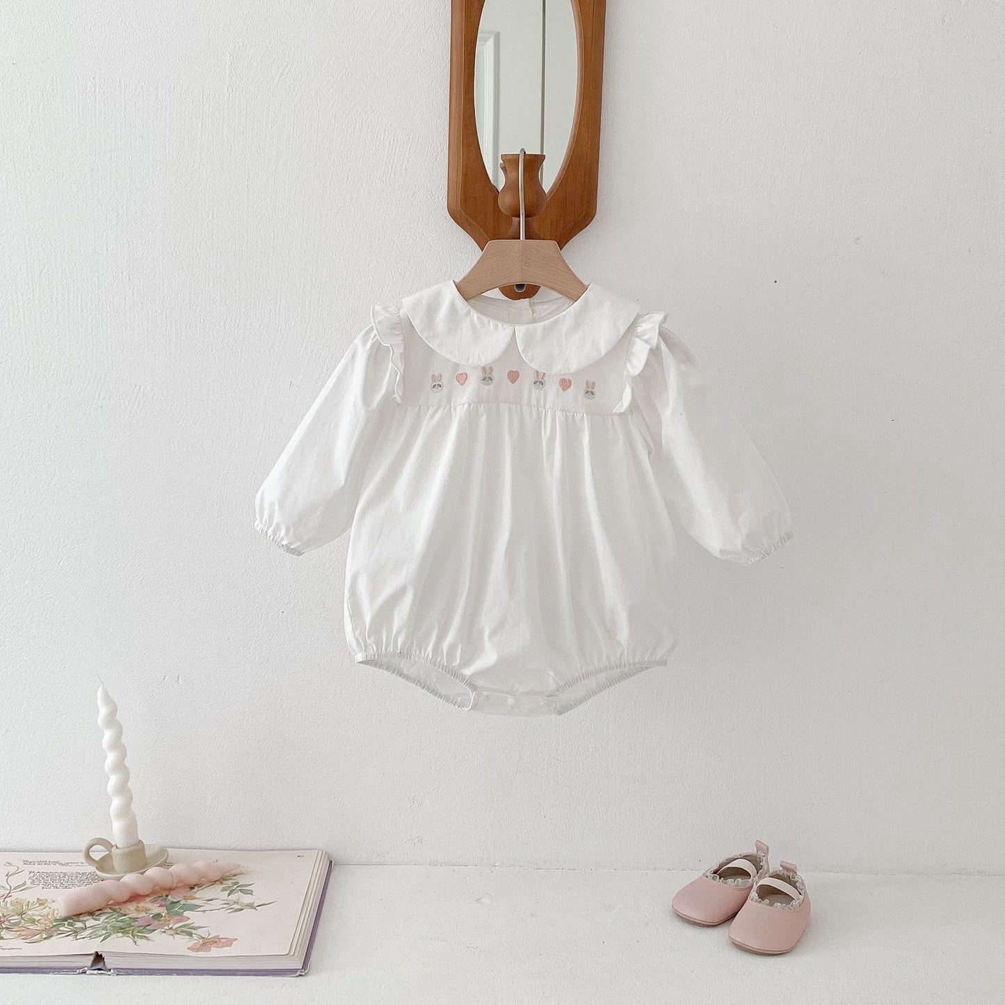 Spring Arrival Baby Girls Cute Rabbits and Heart Pattern Long Sleeves Onesies, MyKids-USA®, Baby One-Pieces, MyKids-USA - - - - - - -