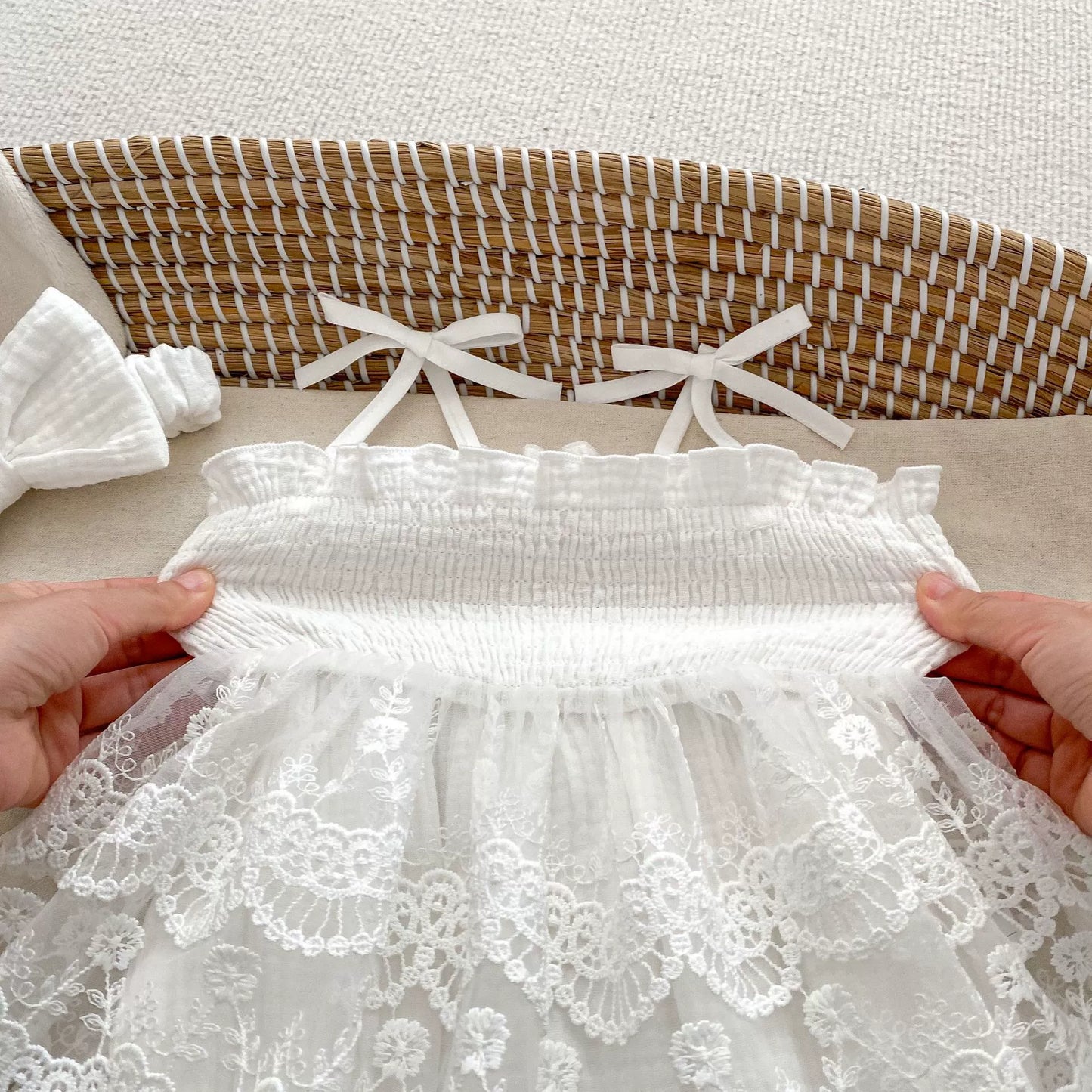 Summer Arrival Baby Girls Cute Sleeveless Solid Color Lace Patchwork Onesies, MyKids-USA®, Baby One-Pieces, MyKids-USA - - - - - - -