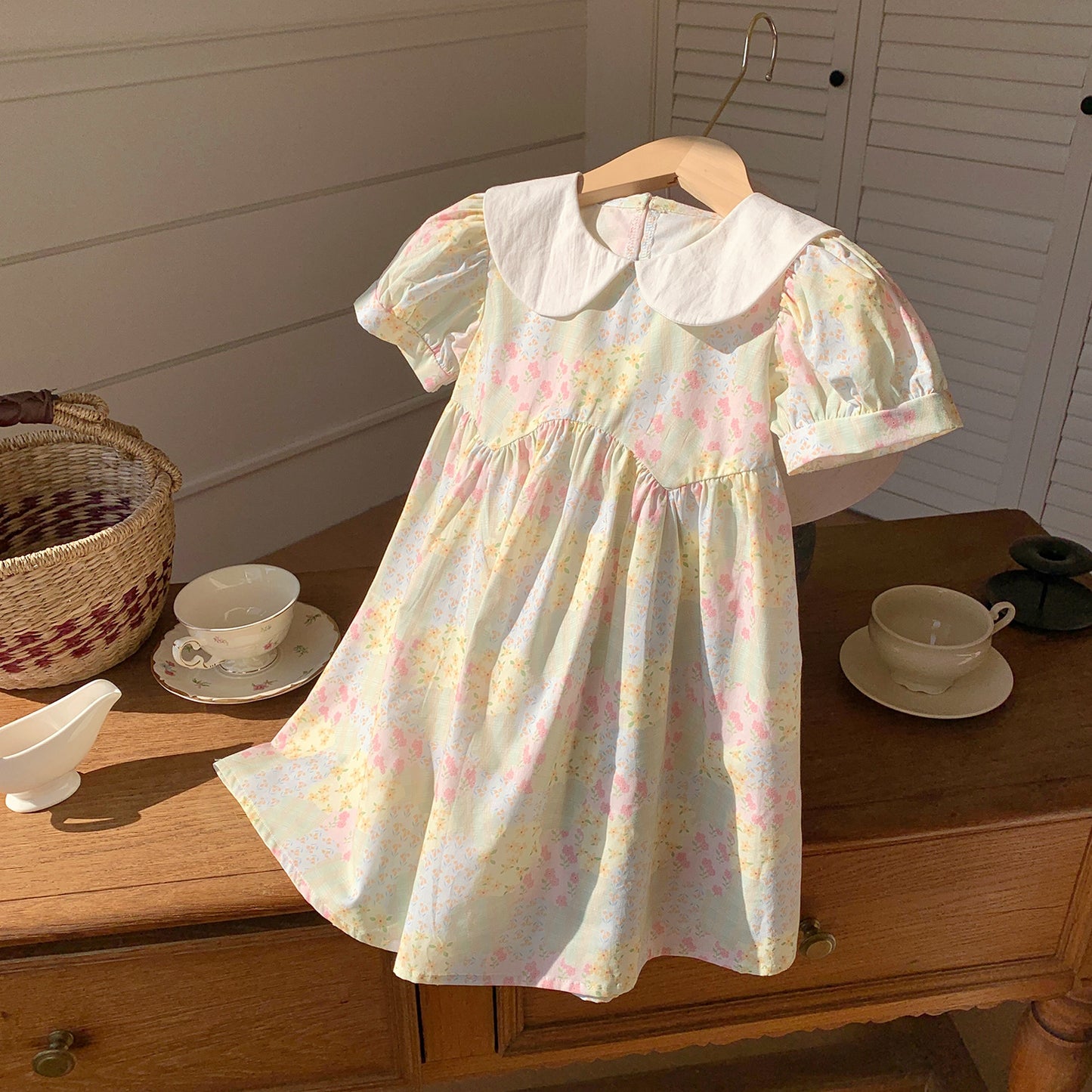 Summer Arrival Baby Kids Girls Cute Short Sleeves Floral Dress, MyKids-USA®, Baby & Toddler Dresses, MyKids-USA - - - - - - -