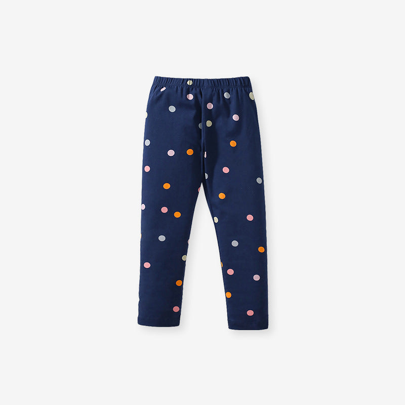 Spring And Autumn Girls Cute Rainbow Embroidery Pattern Long Sleeves Top Dress And Polka Dots Pants Clothing Set, MyKids-USA®, Baby & Toddler Outfits, MyKids-USA - - - - - - -