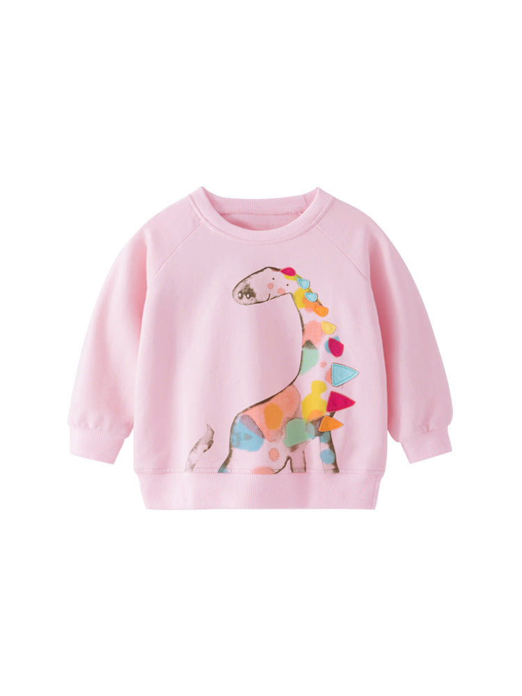 Autumn and Spring Arrival Long Sleeves Animals Cartoon Pattern Top for Stylish Girls, MyKids-USA®, Baby & Toddler Tops, MyKids-USA - - - - - - - .