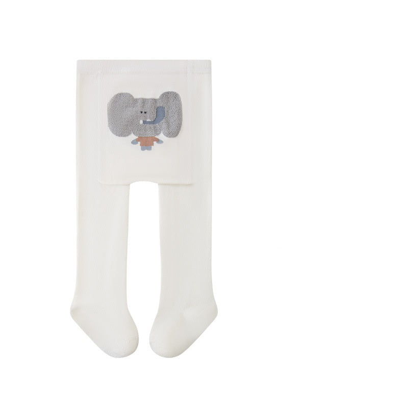 Autumn Baby Girls Breathable Animals Cartoon Pattern Tights, MyKids-USA®, Baby & Toddler Socks & Tights, MyKids-USA - Size/Age - S (6-12M) - Color - White - - - TR2509292232-E