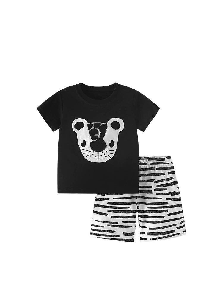 Summer Baby Kids Casual Animals Cartoon Pattern T-shirt and Shorts Clothing Set for Boys, MyKids-USA®, Baby & Toddler Outfits, MyKids-USA - - - - - - -