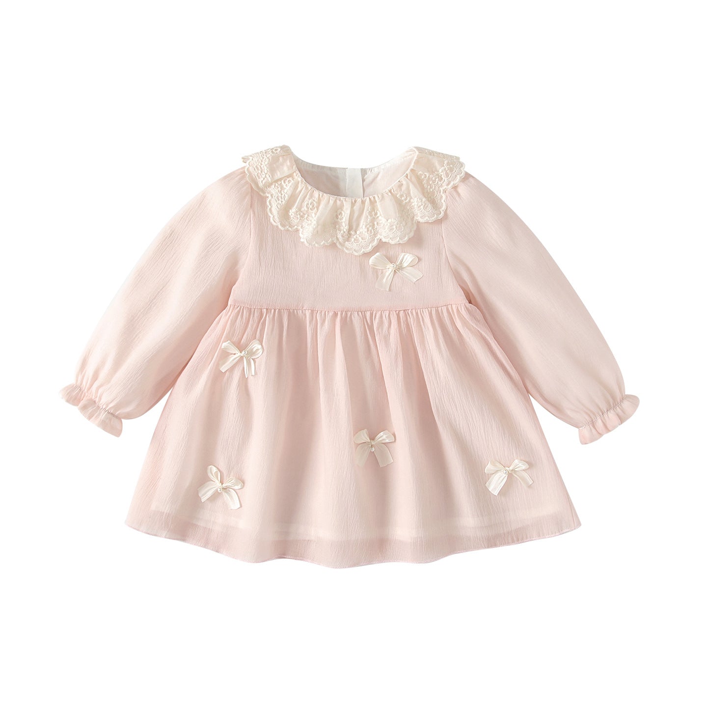 Arrival Spring Baby Girls Butterfly-bows Decorated Long Sleeves Bodysuit Dress, MyKids-USA®, Baby & Toddler Dresses, MyKids-USA - - - - - - - .