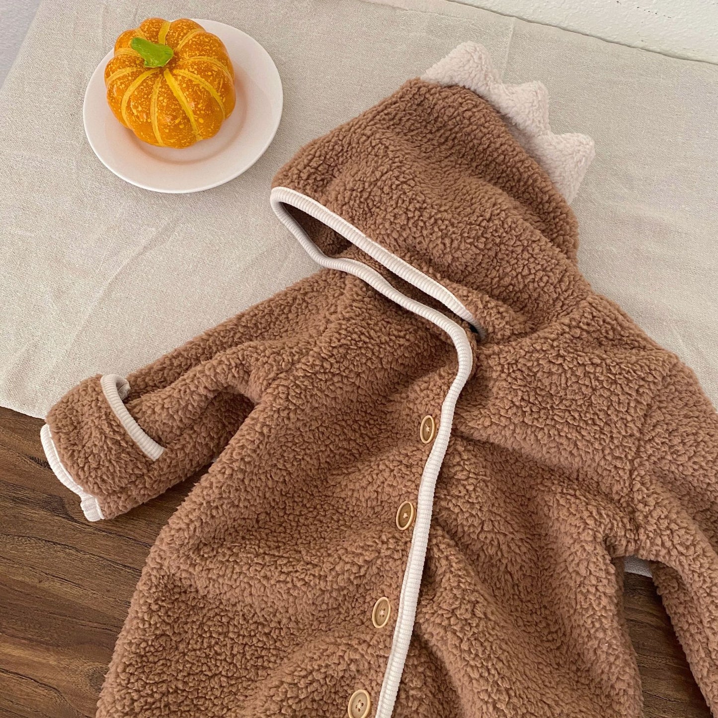 Winter and Autumn Arrival Baby Unisex Long Sleeves Color Patchwork Fluffy Rompers, MyKids-USA®, Baby One-Pieces, MyKids-USA - - - - - - -