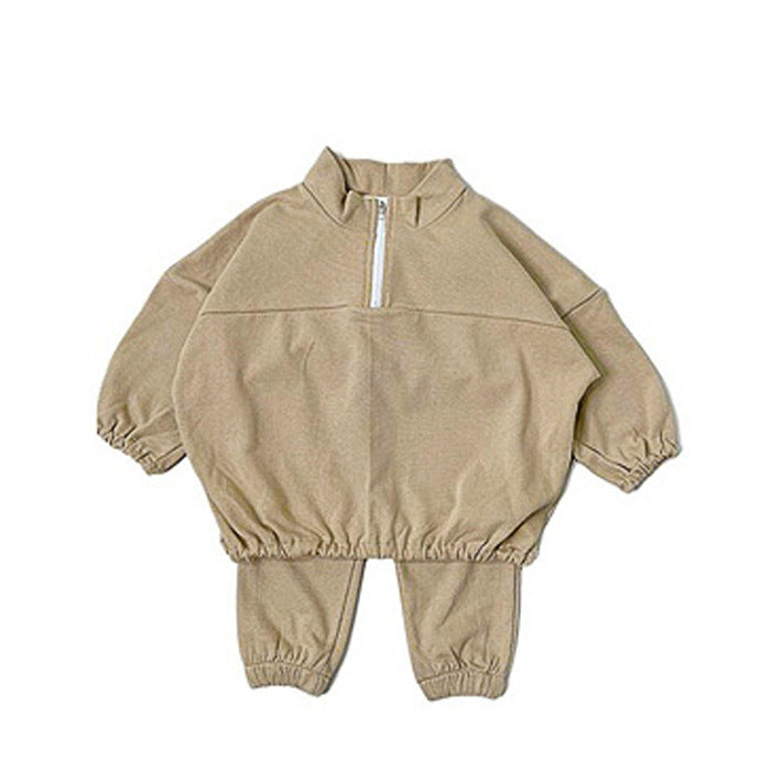 Baby Fashion Simply Style Hoodies Two Pieces Sets, MyKids-USA®, Baby & Toddler Outfits, MyKids-USA - Size/Age - 73 (6-9M) - Color - Khaki - - - JM2307122304-B