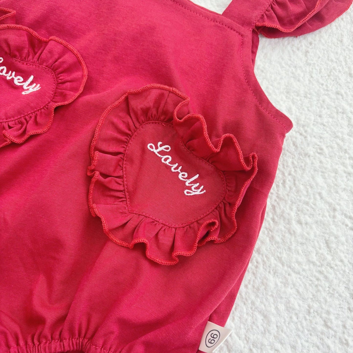 Summer Arrival Baby Girls Cute Letters and Hearts Pattern Fly Sleeves Onesies, MyKids-USA®, Baby One-Pieces, MyKids-USA - - - - - - -