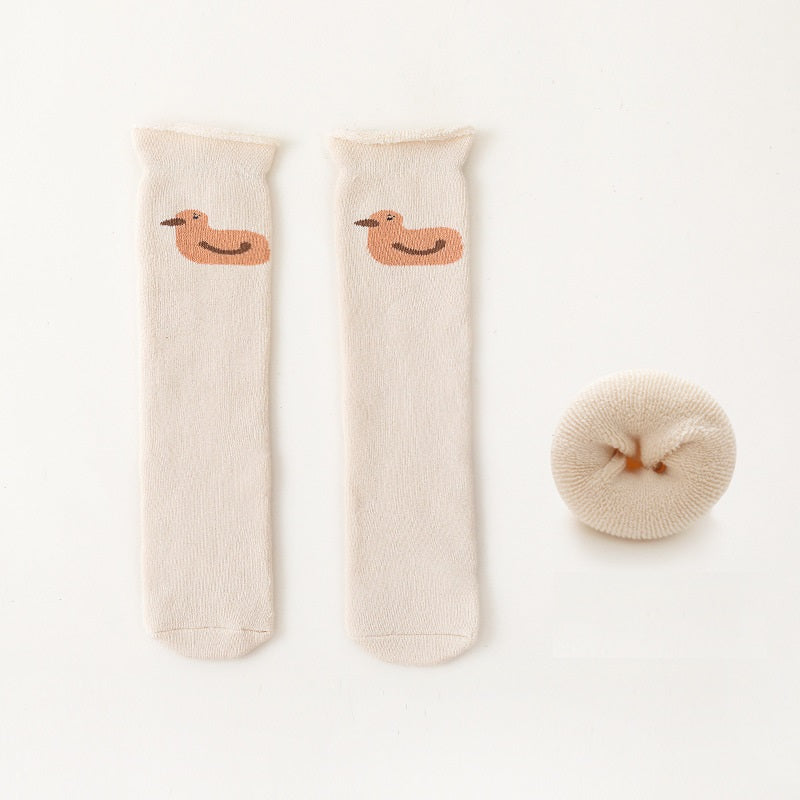 Thickened Fleece-Lined Baby Socks For Autumn/Winter: Long Tube Socks For Newborns, Boys, Girls, And Infants, MyKids-USA®, Baby & Toddler Socks & Tights, MyKids-USA - Size/Age - Average Size (3-8Y) - Color - Beige - - - TR2407141612-B
