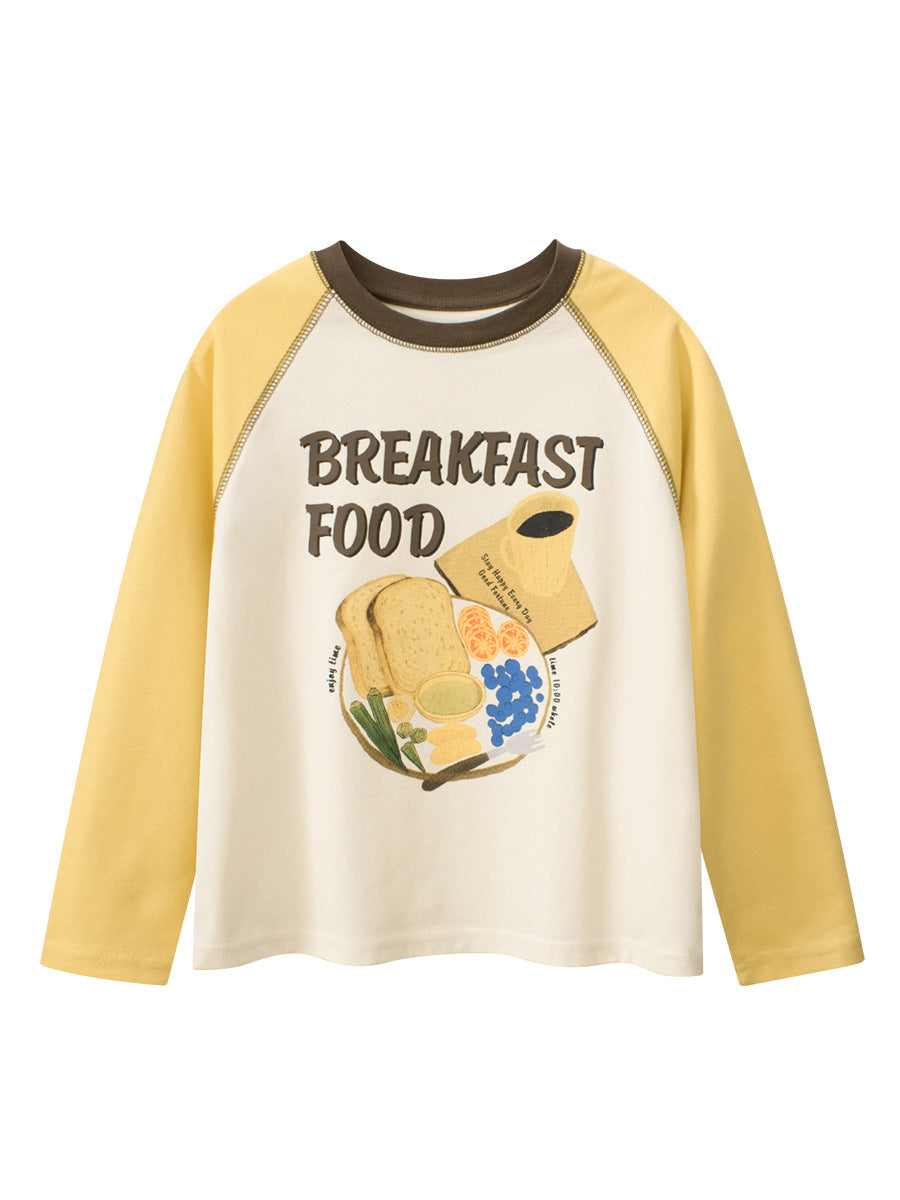 Spring Arrival Kids Girls Cartoon Print Crew Neck Long Sleeves Color Patchwork Top, MyKids-USAยฎ, Baby & Toddler Outerwear, MyKids-USA - - - - - - -