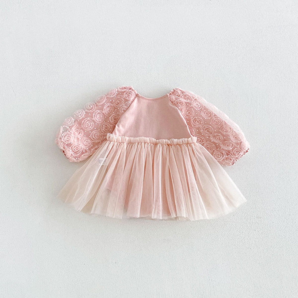 MyKids-USA® Autumn Arrival Baby Girls Long Sleeves Cute Tulle Patchwork Bodysuit Dress