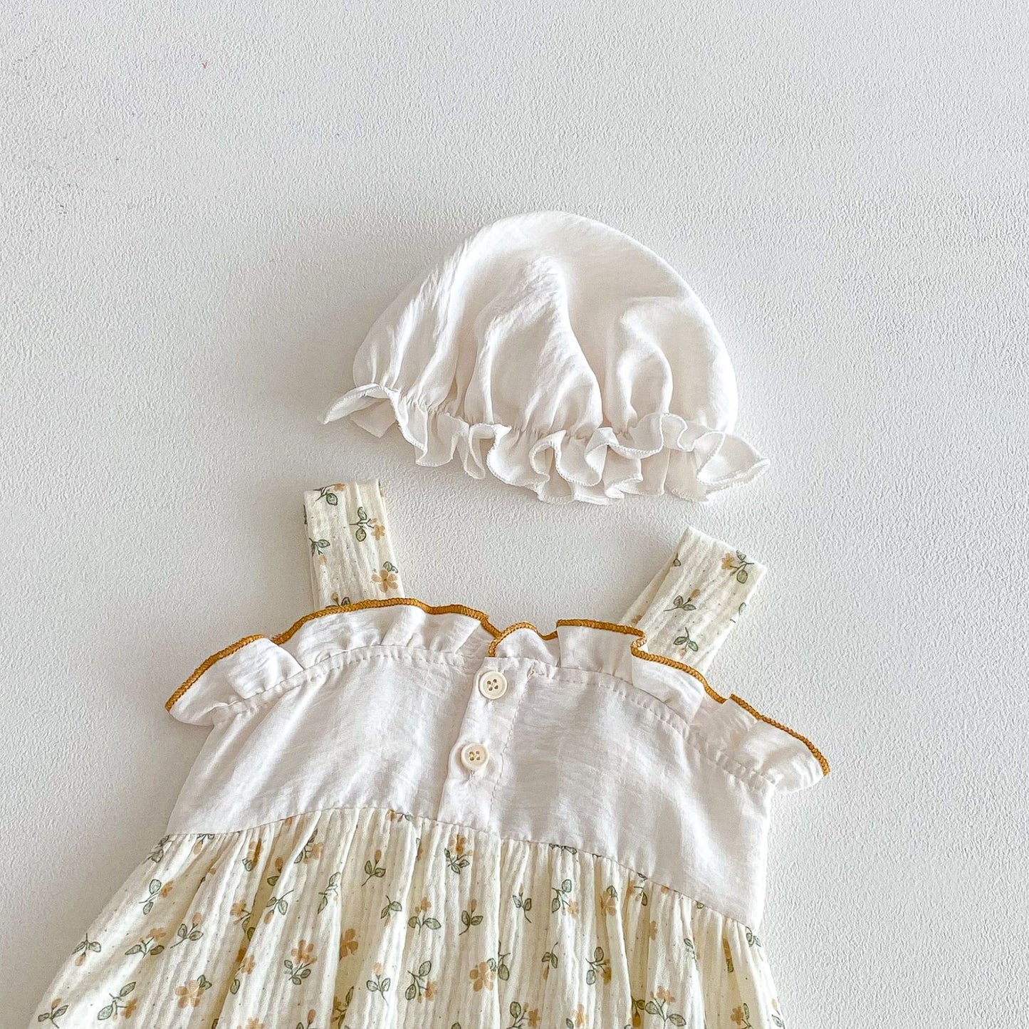 Summer Arrival Baby Girls Sleeveless Flowers Pattern Strap Bodysuit, MyKids-USA®, Bodysuits, MyKids-USA - - - - - - - .