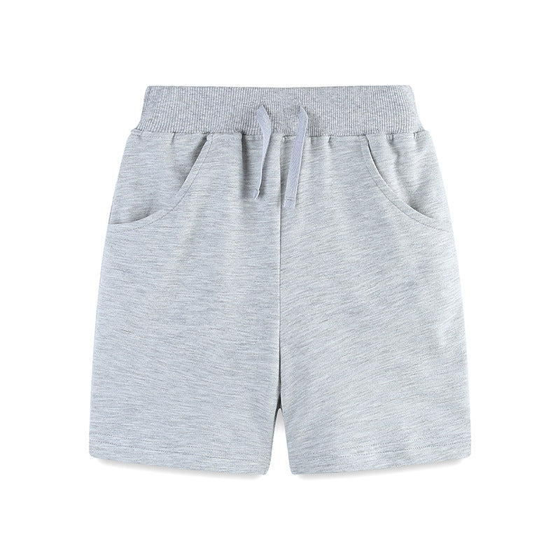 Summer Arrival Kids Boys Cotton Casual Style Solid Color Shorts, MyKids-USA®, Shorts, MyKids-USA - Size/Age - 90 (12-24M) - Color - Grey - - - TR2504221751-B