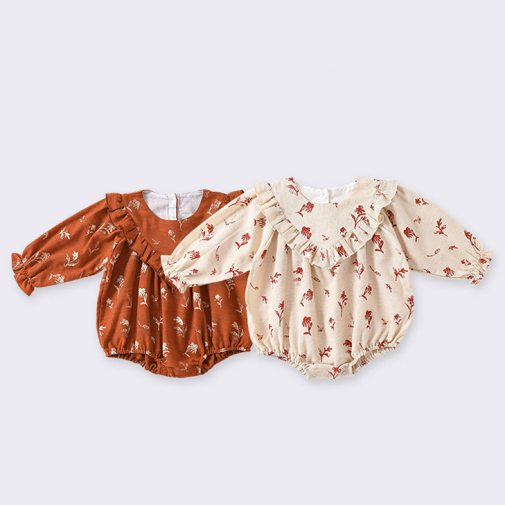 Flower Pattern Vintage Style Cute Onesies, MyKids-USA®, Baby One-Pieces, MyKids-USA - - - - - - -