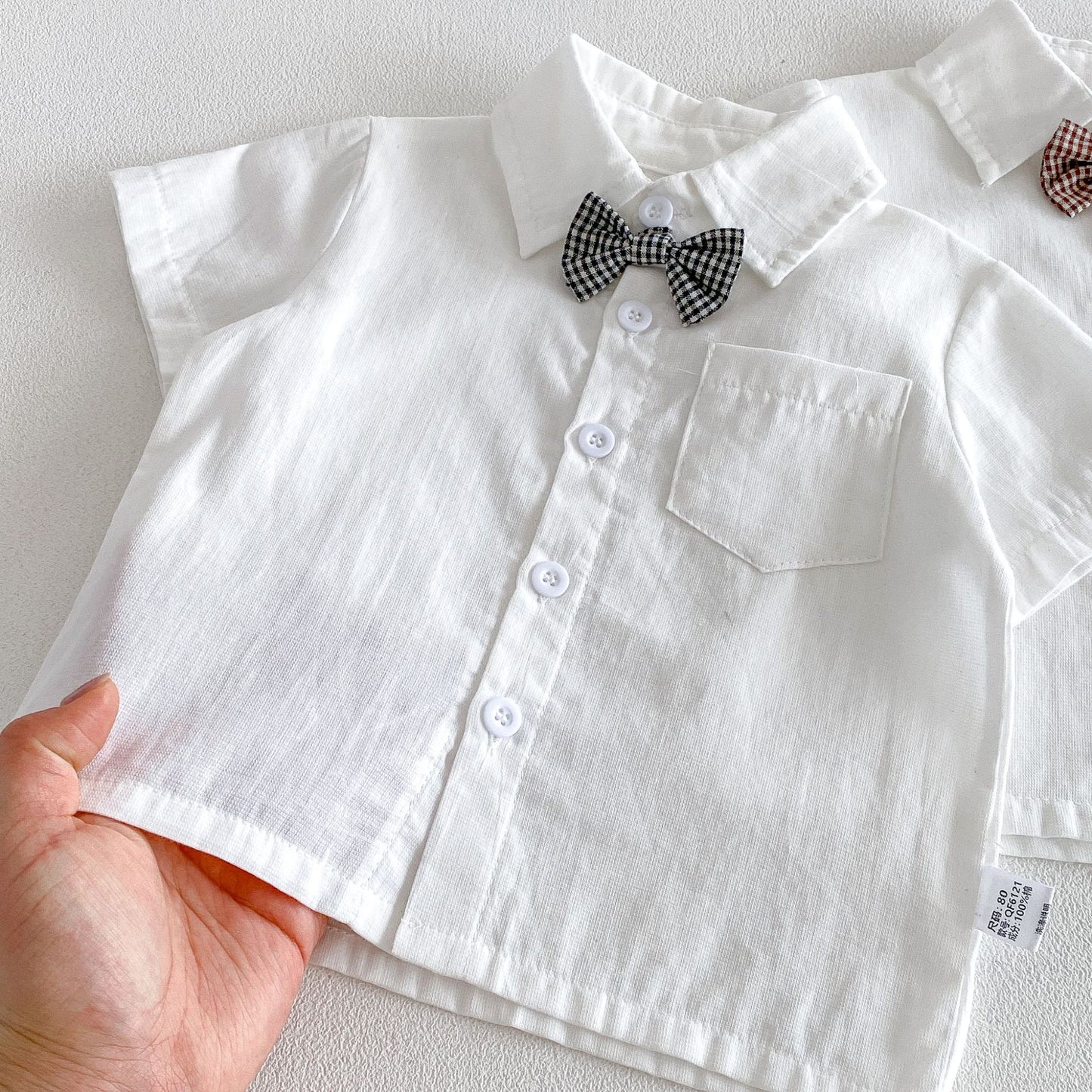 Summer Baby Kids Boys Short Sleeves Plain Shirt and Plaid Pattern Overalls Clothing Set, MyKids-USA®, Baby & Children's Outfits, MyKids-USA - - - - - - - .