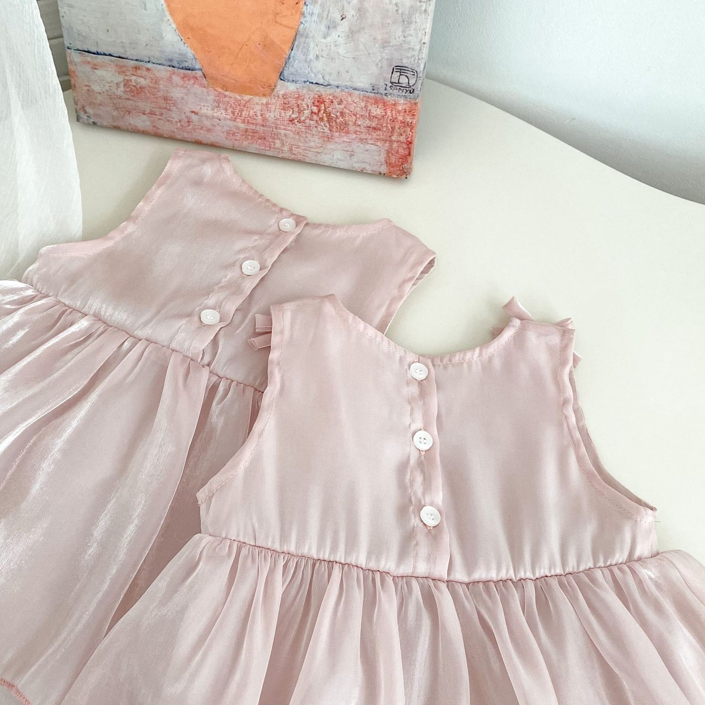 Summer Arrival Baby Girls Cute Pink Sleeveless Crew Neck Onesies, MyKids-USA®, Baby & Toddler Dresses, MyKids-USA - - - - - - -