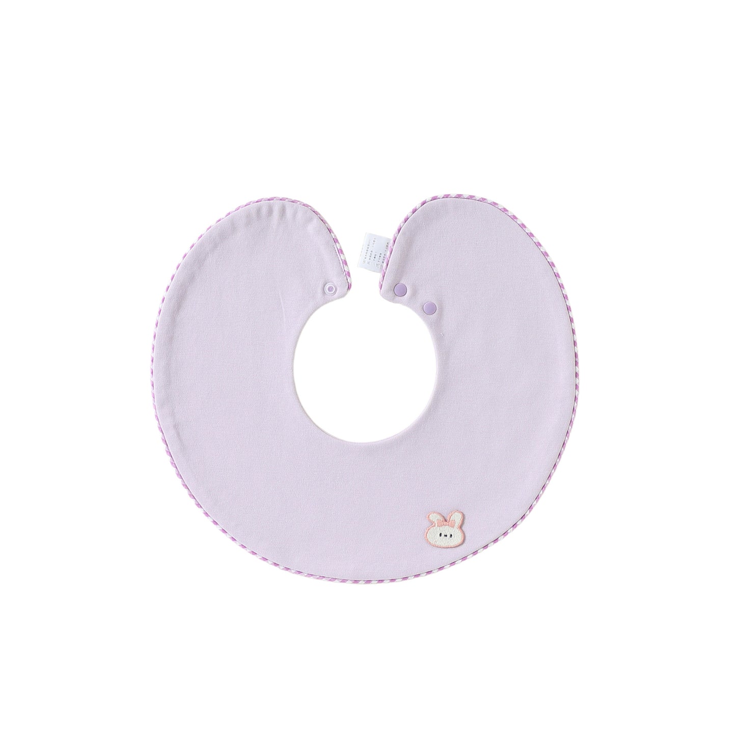 Adorable Animals Cartoon Pattern Cotton Snap-on Round Shaped Bib, MyKids-USA®, Bibs, MyKids-USA - Size/Age - S (0-3Y) - Color - Purple - - - TR2604262354-F.