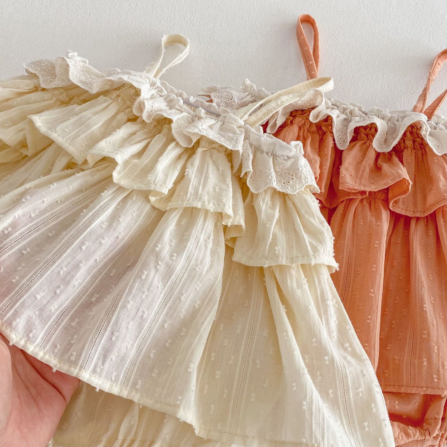 Summer Arrival Baby Girls Ruffle Design Sleeveless Strap Onesies, MyKids-USA®, Baby One-Pieces, MyKids-USA - - - - - - -