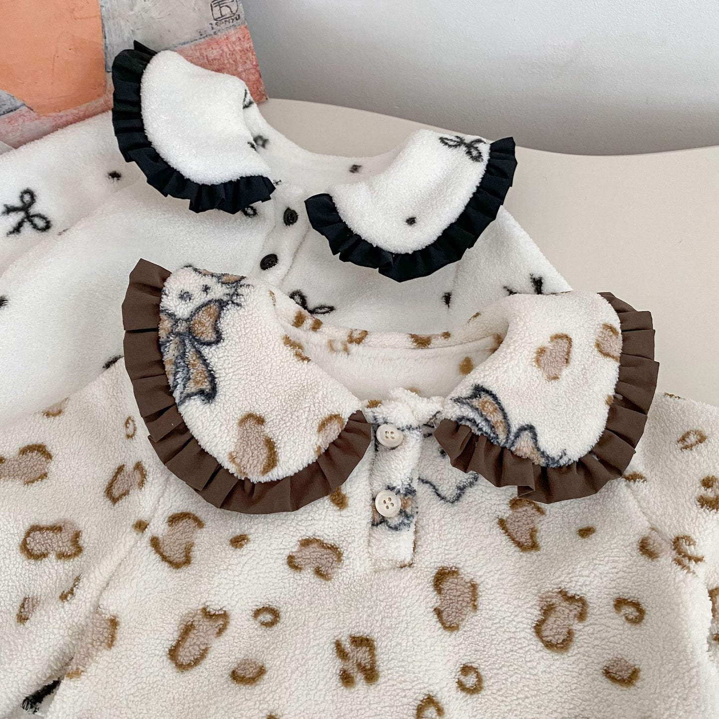 Winter Baby Kids Girls Long Sleeves Cute Pattern Top and Pants Fluffy Warm Pajamas Clothing Set, MyKids-USA®, Baby & Toddler Sleepwear, MyKids-USA - - - - - - -