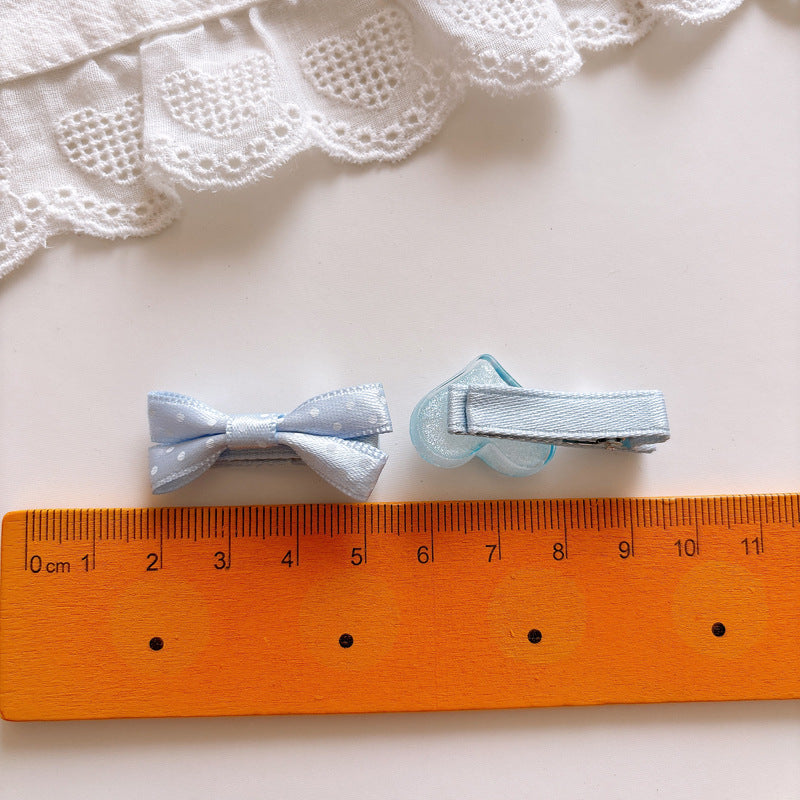 Cute Summer Fabric Hair Clips for Girls Set