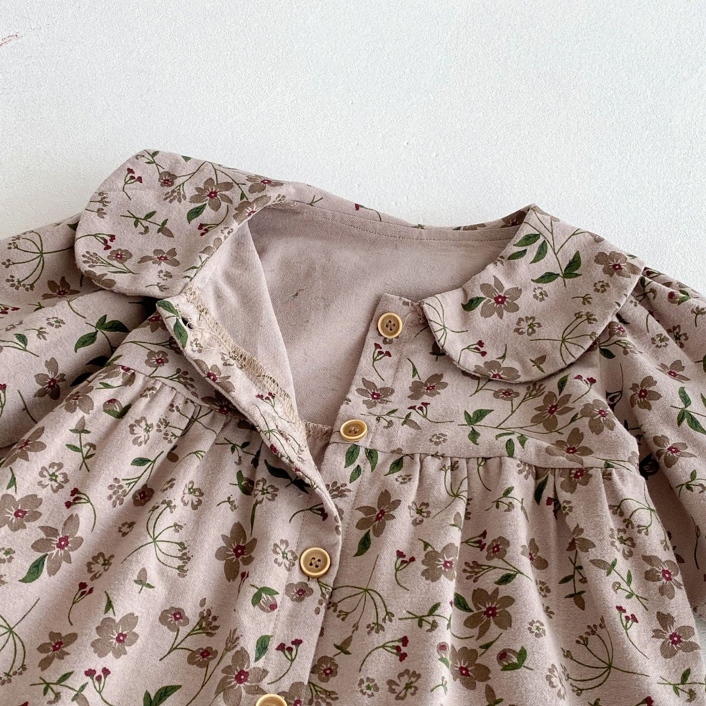 Autumn Arrival Baby Girls Long Sleeves Floral Pattern Single Breasted Rompers, MyKids-USA®, Baby One-Pieces, MyKids-USA - - - - - - -