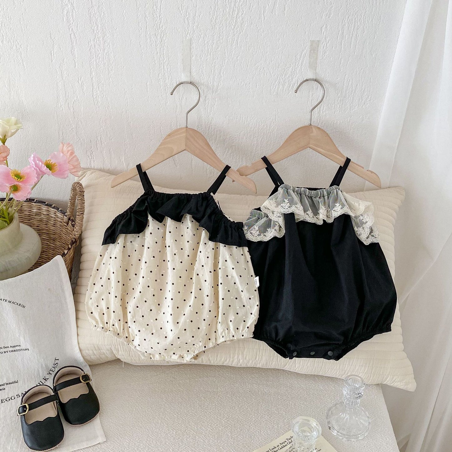 Summer Arrival Baby Girls Sleeveless Color Patchwork Strap Bodysuit, MyKids-USA®, Baby One-Pieces, MyKids-USA - - - - - - - .