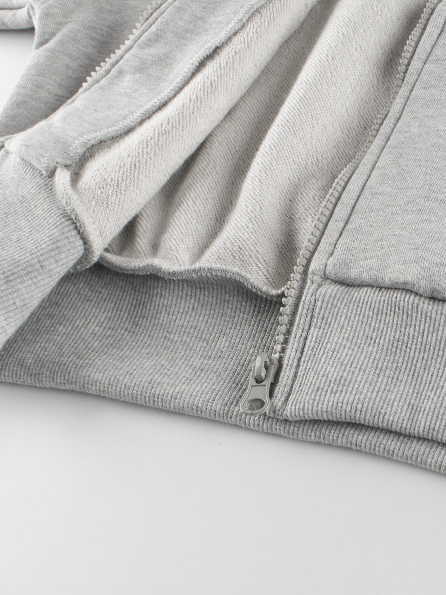 Spring European and American Style Kids’ Outerwear: Solid Color Long Sleeves Zip-up Hooded Coat for Children, MyKids-USA®, Baby & Toddler Outerwear, MyKids-USA - - - - - - -