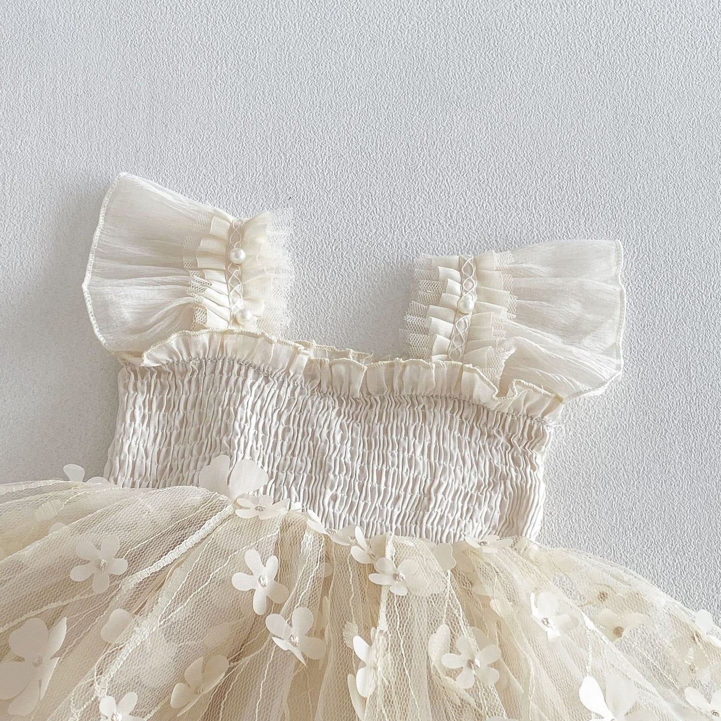 Design Summer Baby Kids Girls Fly Sleeves Flowers Pattern Tulle Bodysuit, MyKids-USA®, Baby & Children's One-Pieces, MyKids-USA - - - - - - - .