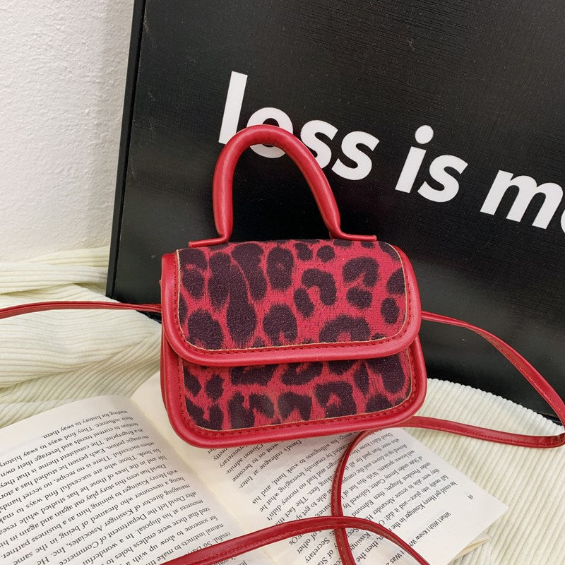 Stylish Fashion Leopard Print Girls’ Shoulder Bag, MyKids-USA®, Handbags, MyKids-USA - Size/Age - Average Size (0-12Y) - Color - Red - - - TR2411232026-E