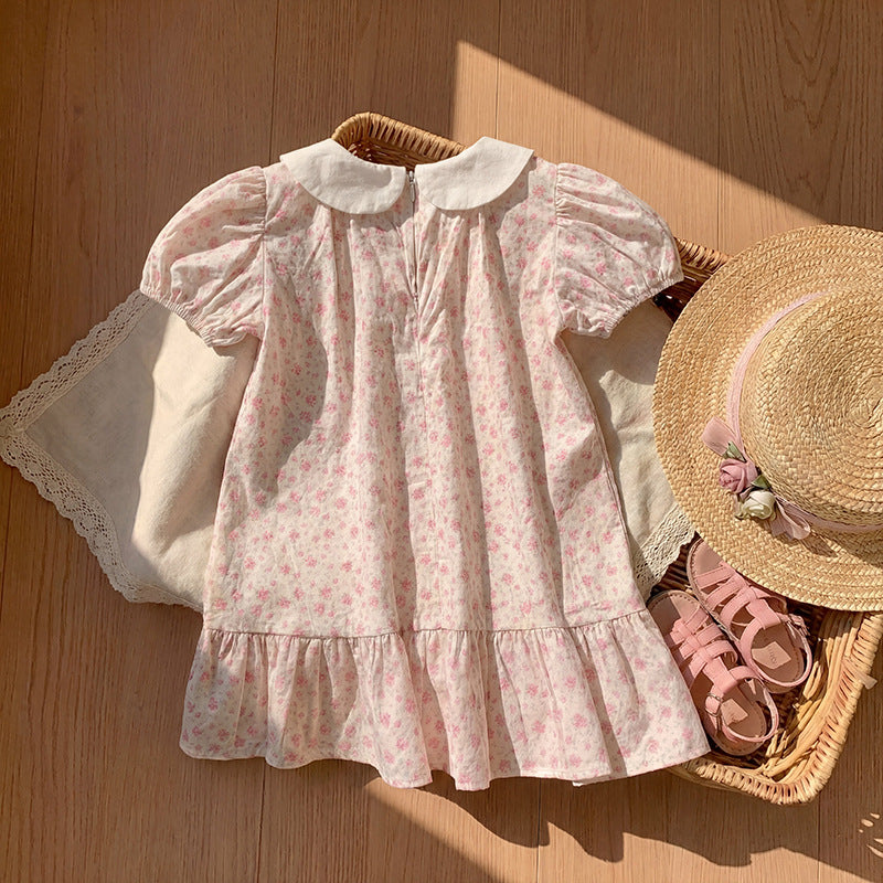 Summer Arrival Baby Girls Short Sleeves Flowers and Strawberry Pattern Dress, MyKids-USA®, Baby & Children's Dresses, MyKids-USA - - - - - - - .