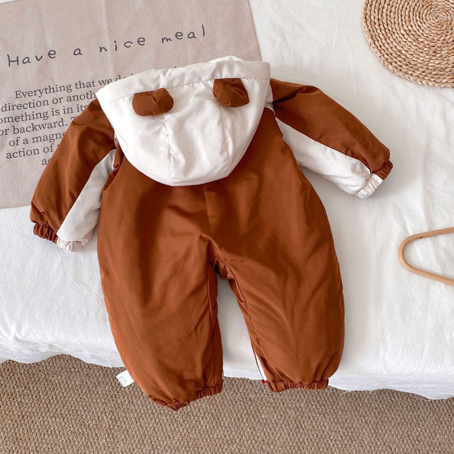 Winter Arrival Baby Unisex Long Sleeves Color Patchwork Fleece-Lined Hooded Rompers, MyKids-USA®, Baby One-Pieces, MyKids-USA - - - - - - - .