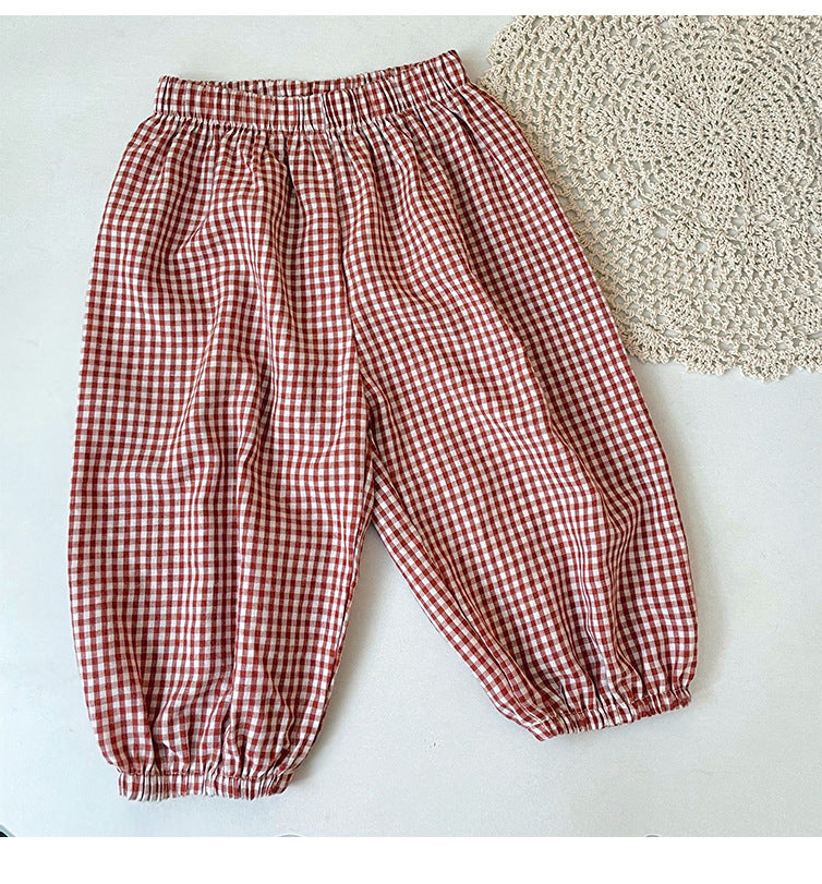 Summer Arrival Baby Unisex Short Sleeves Casual Plaid Top, Pants and, MyKids-USA®, Baby & Toddler Outfits, MyKids-USA - Size/Age - 73 (6-9M) - Color - Pink - - - TR2503242146-B