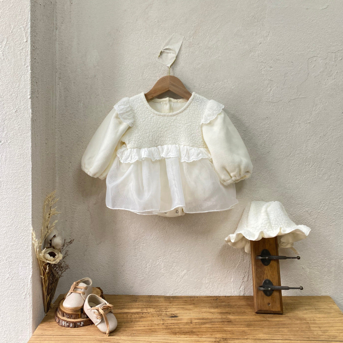 Arrival Winter Baby Girls Patchwork Design Long Sleeves Onesies Dress with Hat, MyKids-USA®, Baby & Toddler Dresses, MyKids-USA - - - - - - - .