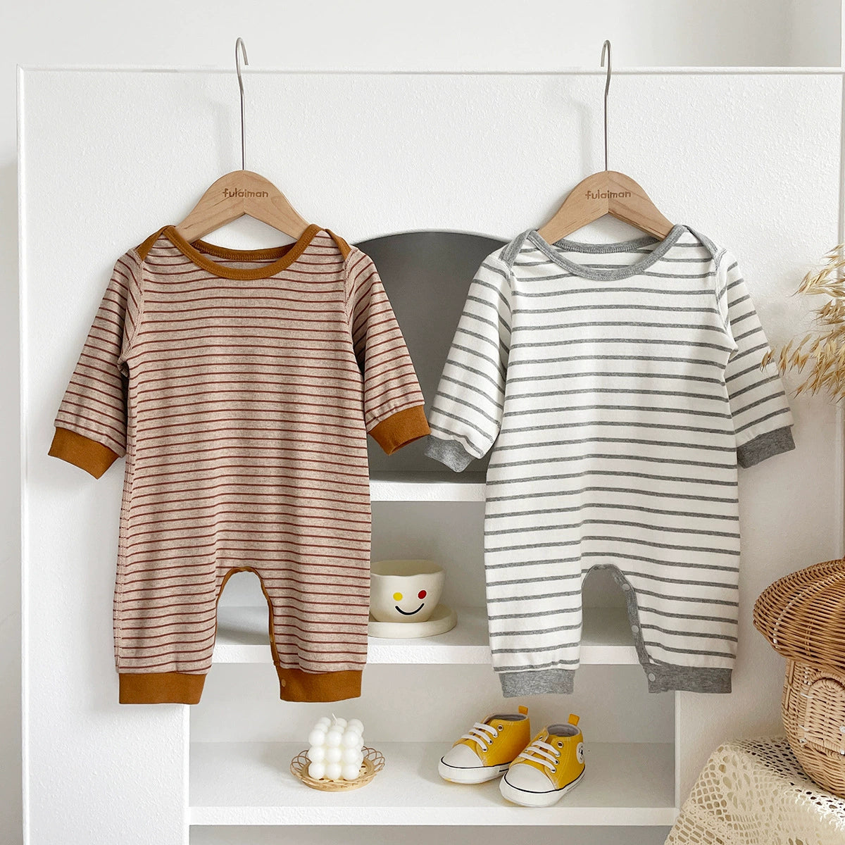 Autumn Hot Selling Baby Unisex Long Sleeves Striped Rompers, MyKids-USA®, Baby One-Pieces, MyKids-USA - - - - - - -