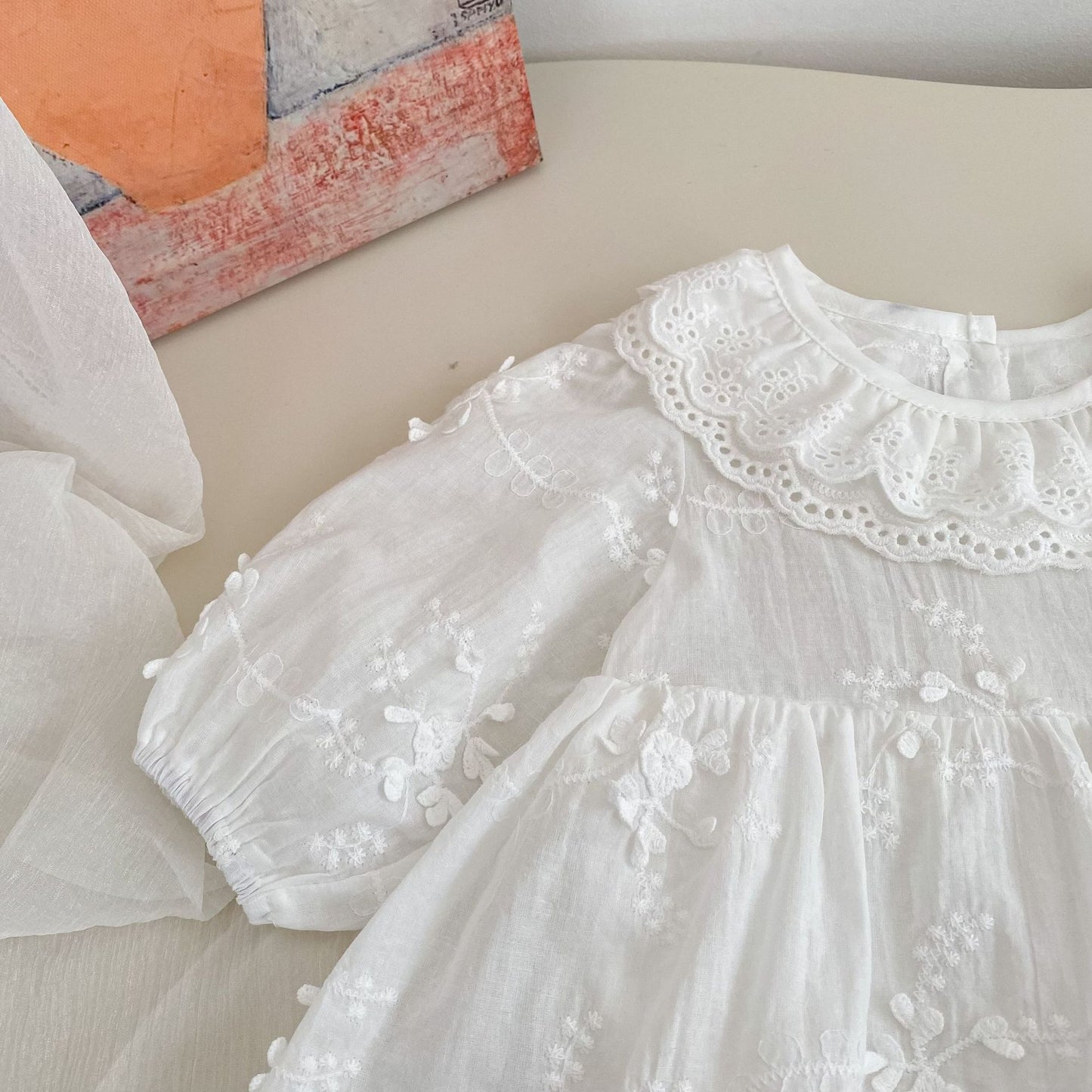 Spring Arrival Baby Girls Long Sleeves Flowers Pattern Solid Color Bodysuit Dress, MyKids-USA®, Baby & Toddler Dresses, MyKids-USA - - - - - - - .