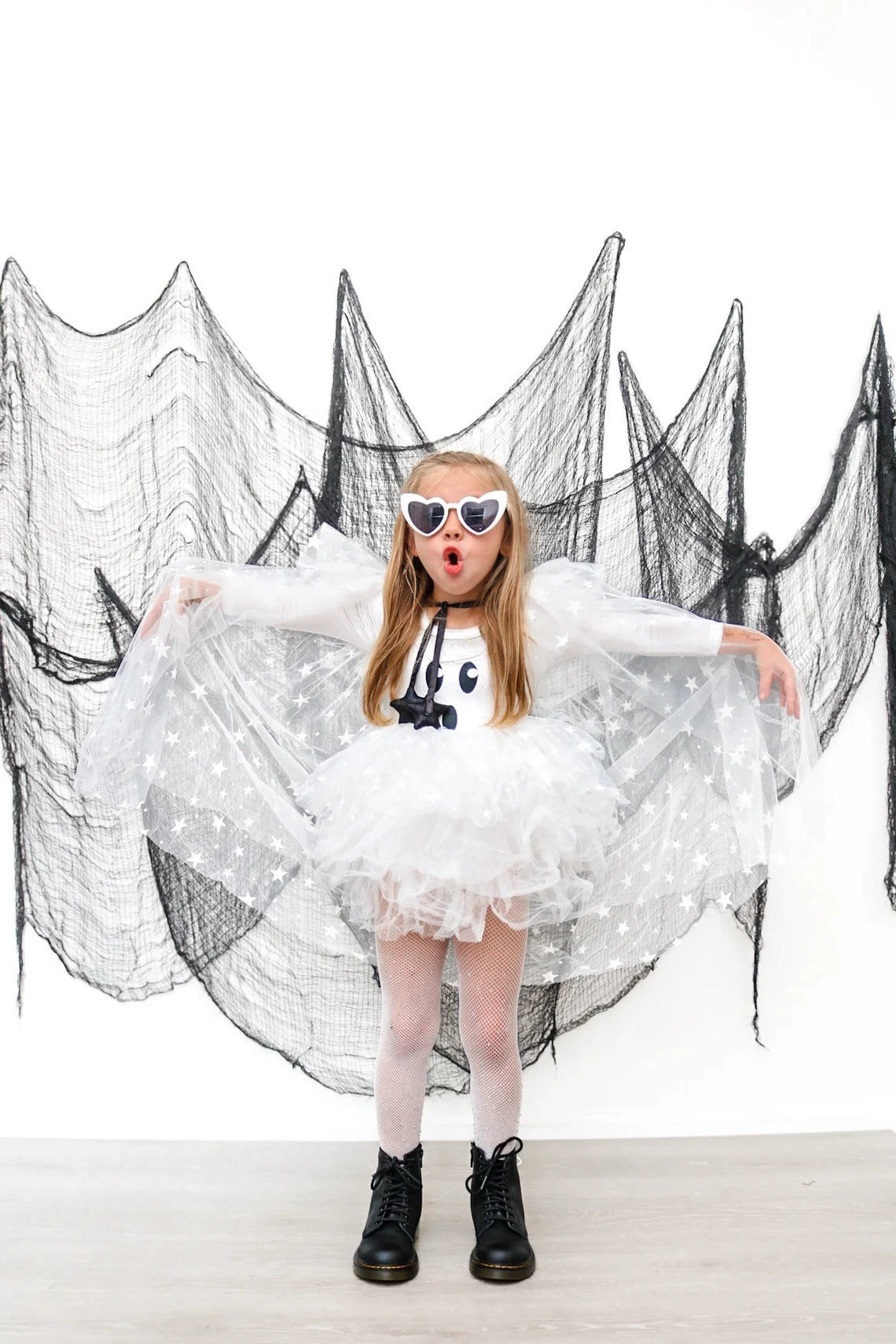 Arrival Girls’ In-Stock Sweet Mesh Cape (25cm*20cm) for Halloween Parties, MyKids-USA®, Costume Accessories, MyKids-USA - Size/Age - Average - Color - White - - - TR2508201828-G.