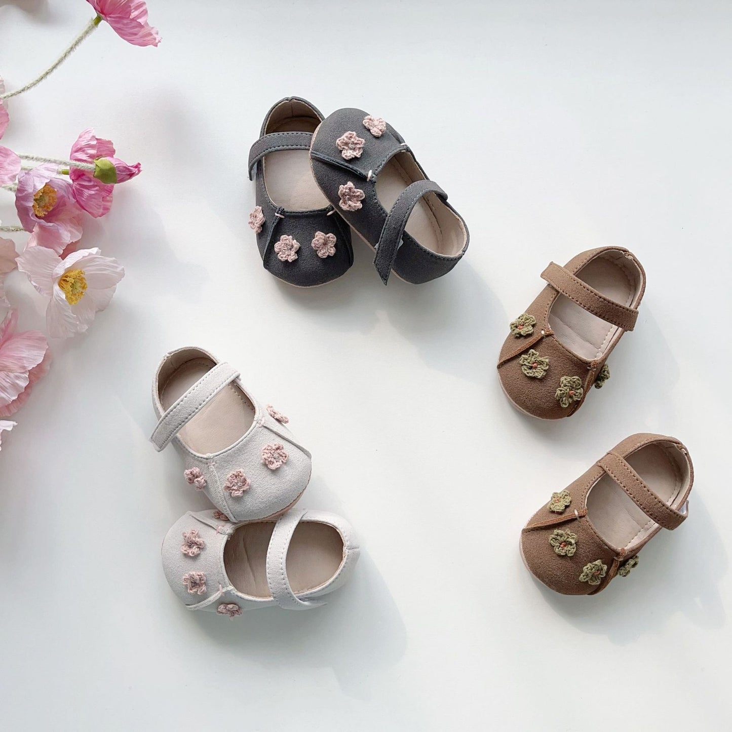 Spring Baby Girl Fashion Flowers Pattern Toddler Soft-Sole Anti-slip Walking Shoes, MyKids-USA®, Baby & Toddler Shoes, MyKids-USA - - - - - - -